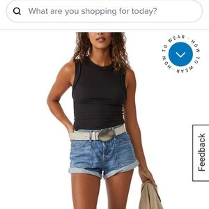 We The Free Black Tank Top